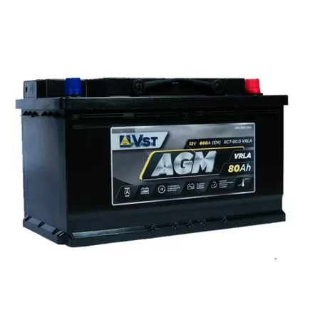 VST AGM 6СТ-80.0 VRLA 80 A/h 800 A R+ 315x175x190 мм