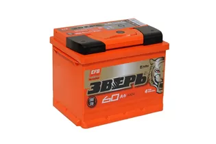 Зверь EFB 6СТ-60 Евро 60 A/h 640 A R+ 242x175x190 mm