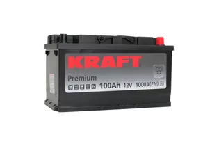 Kraft Premium 100 A/h 1000 A R+ 353x175x190 мм