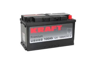 Kraft Premium 100 A/h 1000 A R+ 353x175x190 мм