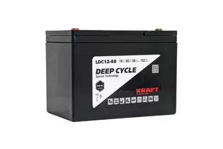 Аккумулятор Kraft 12V-76 Ah (C20) L (12В/76 А·ч)