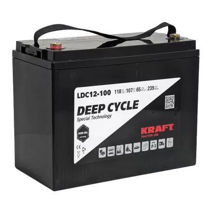 Аккумулятор Kraft 12V-118 Ah (C20) L (12В/118 А·ч)