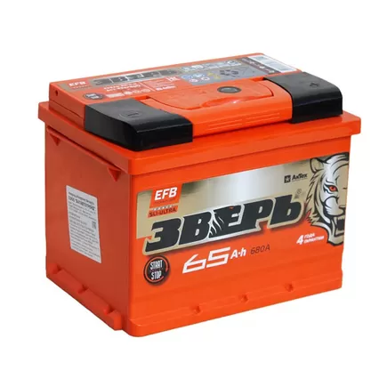 Зверь EFB 6СТ-65 Евро 65 A/h 680 A R+ 242x175x190 mm