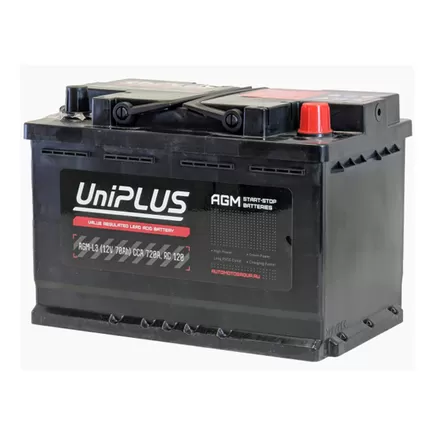 UniPLUS AGM 70 A/h 760 A R+ 278x175x190 мм
