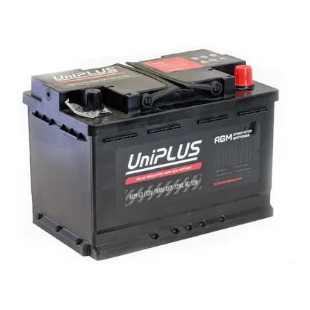 UniPLUS AGM 70 A/h 760 A R+ 278x175x190 мм