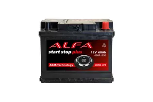 Alfa AGM 60 A/h 680 А R+ 242x175x190 мм