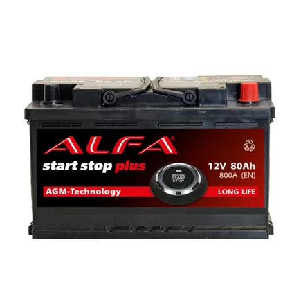 Alfa AGM 80 A/h 800 А R+ 315x175x190 мм