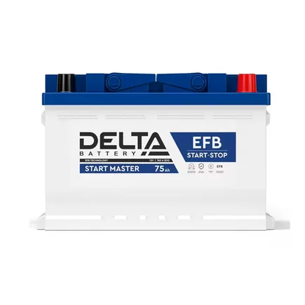 Delta Start Master EFB 75 A/h 760 A R+ 278х175х190 мм