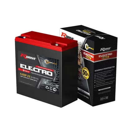 Аккумулятор RDrive Electro Velo 6-DZF-22 (12В/22 А·ч)