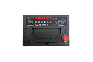 Kraft AGM 40 A/h 330 A R+ 200x135x220 мм
