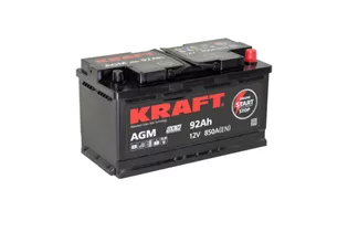 Kraft AGM StartStop 92 A/h 850 A R+ 353x175x190 мм