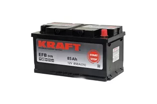 Kraft EFB StartStop 85 A/h 850 A R+ 315x175x175 мм (низкий)