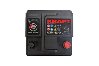 Kraft AGM StartStop 40 A/h 420 A R+ 175x175x190 мм