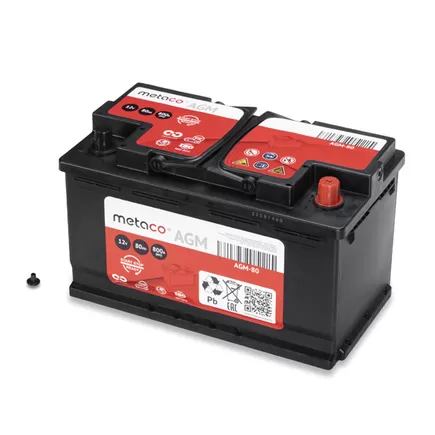 Metaco AGM 80 A/h 800 А R+ 315x175x190 мм