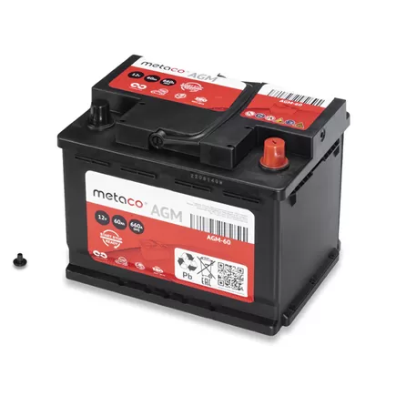 Metaco AGM 60 A/h 660 А R+ 242x175x190 мм