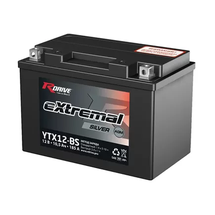 Rdrive eXtremal Silver YTX12-BS 10 A/h 185 A L+ 150x87x130 мм