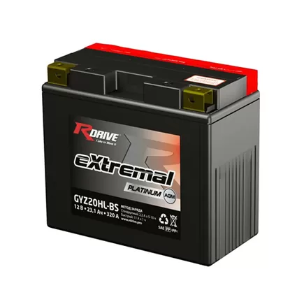 RDrive eXtremal Platinum GYZ20HL-BS 22 A/h 320 А R+ 175x87x155 мм