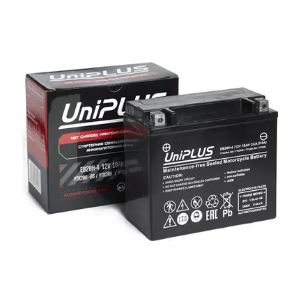 UniPlus AGM EB20H-4 18 A/h 310 A L+ YTX20 177x88x156 мм