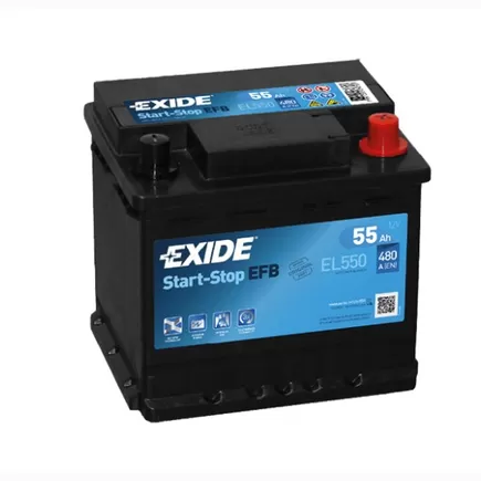 Exide Start-Stop EFB EL550 55 A/h 480 A R+ 207x175x190 мм