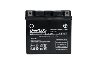 UniPlus AGM EBZ7-3-1 6 A/h 90 A R+ YTZ7S 114x70x106 мм