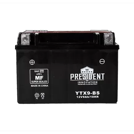 President YTX9-BS 9 A/h 140 А L+ 150x87x107 мм