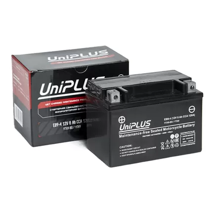UniPlus AGM EB9-4 8 A/h 120 А L+ YTX9 150x87x107 мм