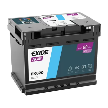 Exide Start-Stop AGM EK620 62 A/h 680 A R+ 242x175x190 мм