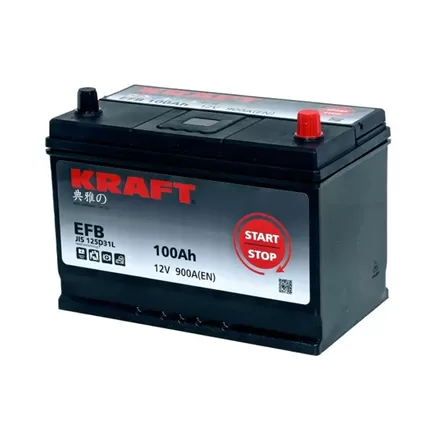 Kraft EFB Asia 100 JR 100 A/h 900 A R+ 310x175x220 мм