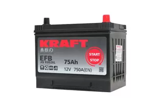 Kraft EFB Asia 75 JR 75 A/h 750 A R+ 260x175x220 мм