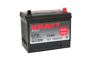 Kraft EFB Asia 75 JR 75 A/h 750 A R+ 260x175x220 мм