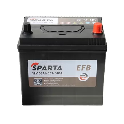 SPARTA Asia EFB-D23L (Q-85) 65 A/h 610 A R+ 230x175x220 мм