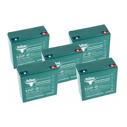 Комплект гелевых аккумуляторов RuTrike 6-DZF-20 (60B20A·ч)