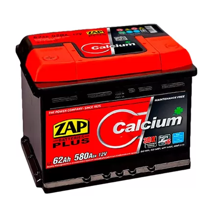 Zap Calcium Plus 62 A/h 580 A R+ 242х175х190 мм