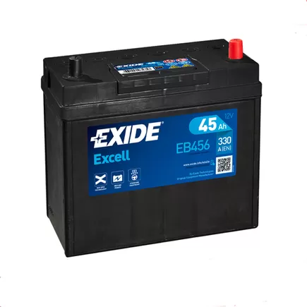 Exide Excell EB456 45 A/h 330 A R+ 234x127x200(220) мм