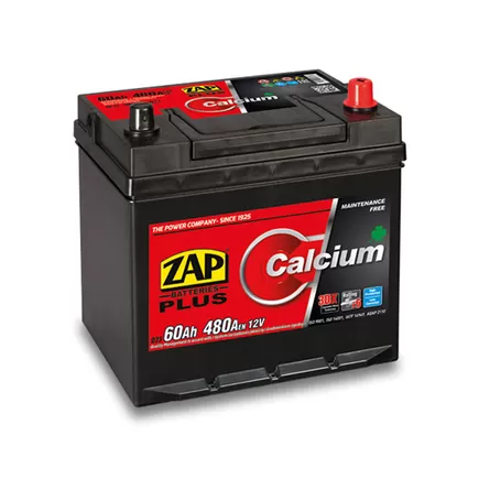Zap Calcium Plus 60 A/h 480 A R+ 230x175x220 mm (Борт)