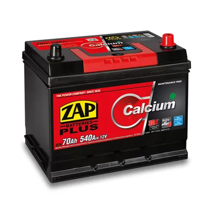 Zap Calcium Plus 70 A/h 540 A R+ 260x175x220 mm