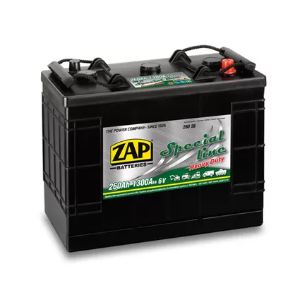 Zap Special 260 56 260 A/h 1300 A 6V 349x162x282 мм