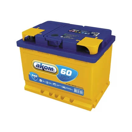 AKOM 60 A/h 540 A L+ Рус. 242x177x190 мм