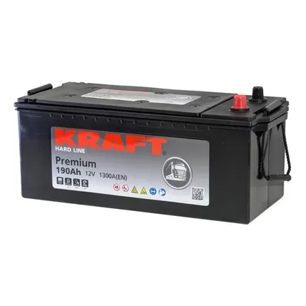 Kraft Premium 190 A/h 1300 A L+ 480x223x223 мм