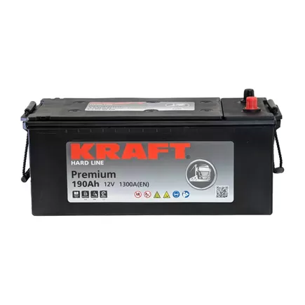 Kraft Premium 190 A/h 1300 A L+ 480x223x223 мм