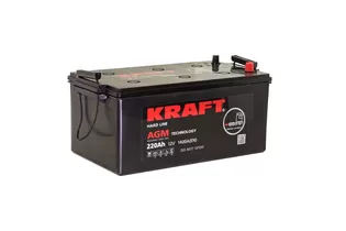 Kraft AGM 220 A/h 1400 А L+ 518x275x223 мм