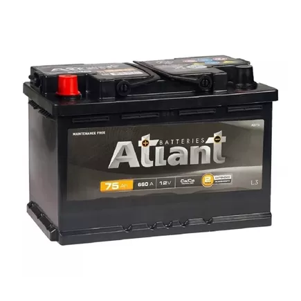 Atlant Black 75 A/h 660 A L+ 275x175x190 мм