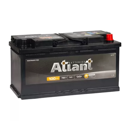Atlant Black 100 A/h 760 A R+ 353x175x190 мм