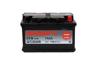 Kraft EFB Start&Stop 74 A/h 740 A R+ низкий 278х175х175 мм