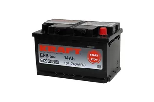 Kraft EFB StartStop 74 A/h 740 A R+ низкий 278х175х175 мм