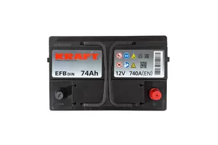Kraft EFB StartStop 74 A/h 740 A R+ низкий 278х175х175 мм
