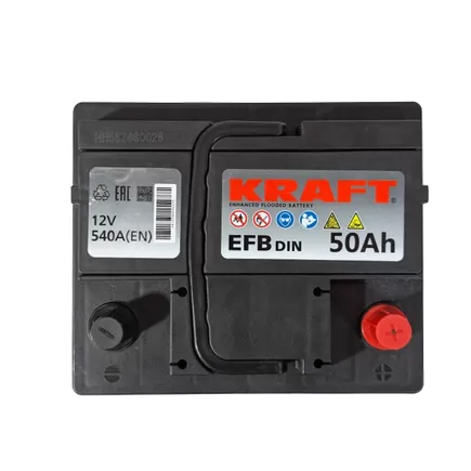 Kraft EFB Start&Stop 50 A/h 540 A R+ 207х175х190 мм