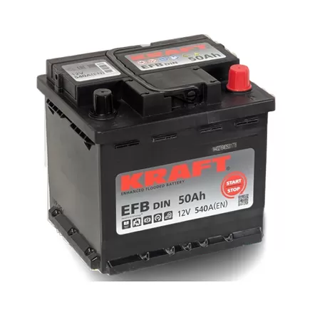 Kraft EFB Start&Stop 50 A/h 540 A R+ 207х175х190 мм