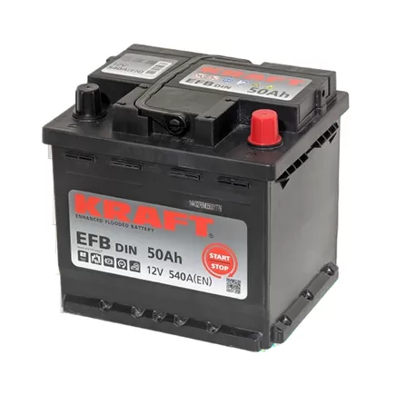 Kraft EFB Start&Stop 50 A/h 540 A R+ 207х175х190 мм