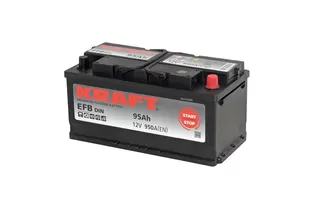 Kraft EFB StartStop 95 A/h 950 A R+ 353x175x175 мм (низкий)